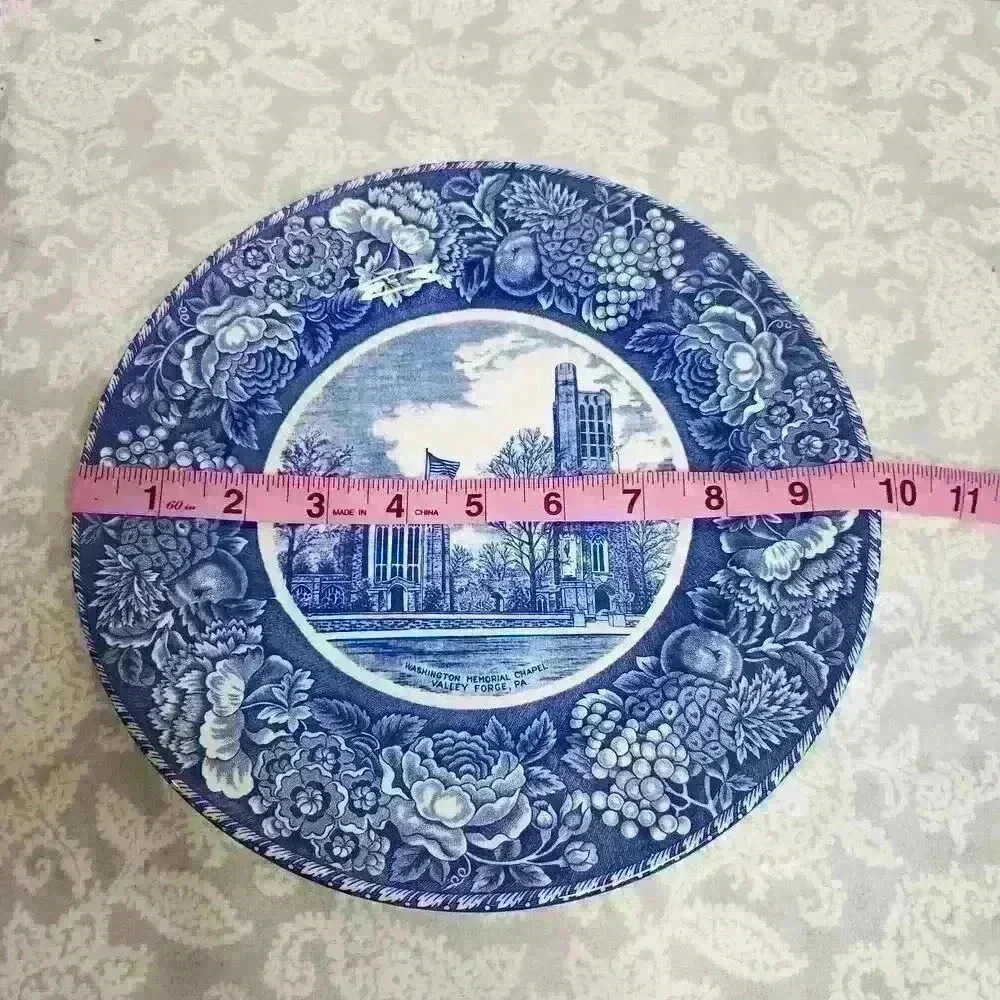 Staffordshire Plate Antique Washington Memorial Chapel Valley Forge - Picture 5 of 5